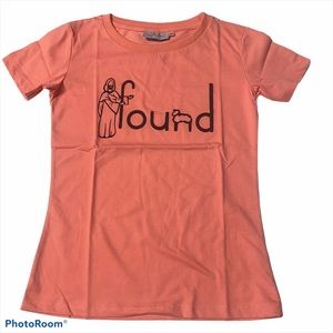 FOUND Shepard sheep Religious orange black graph t-shirt religious size xsmall